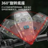 New type of outdoor cycling wireless horn transparent 4-light digital display bicycle headlight accessory details Picture
